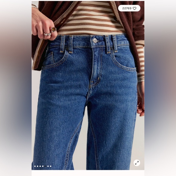 We The Free Blue Straight Leg Jeans - Picture 3 of 9